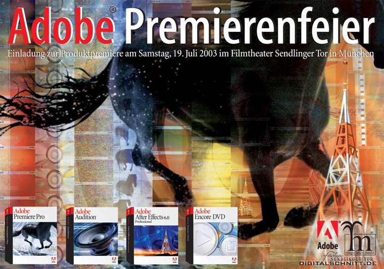 Adobe Premierenfeier - hier klicken für weitere Informationen und Anmeldung